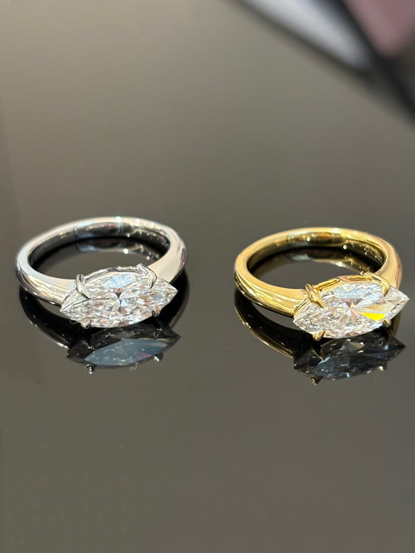 Marquise Diamond Ring | IGI Certified, E Color, VS Clarity, Fashionable Design with Large Impact 2-Carat