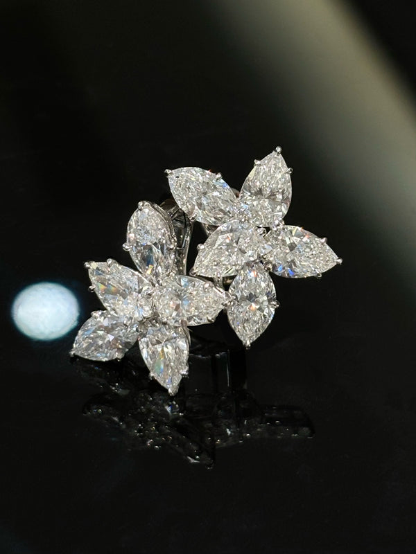 Luxury Marquise and Pear Diamond Drop Earrings | 10ct+ Total Weight | Statement Design | Dulci Diamond